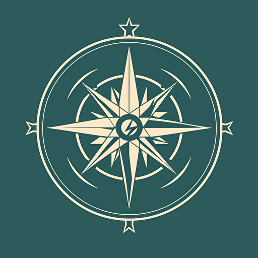 very simple logo for wind rose of life, vector flat, PNG, SVG, flat shading, solid background, mascot, logo, vector illustration, masterwork, 2D, simple, illustrator