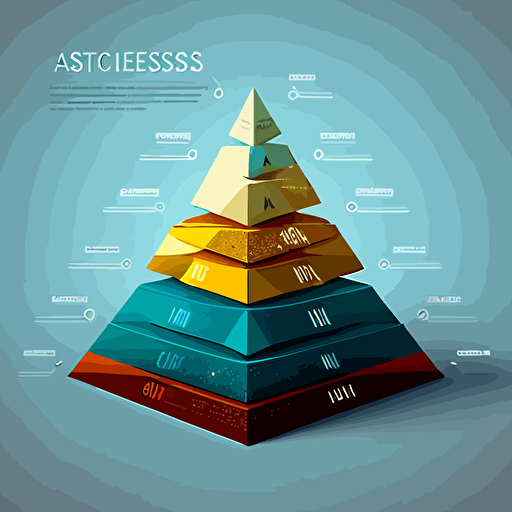 success pyramid, vector illustration