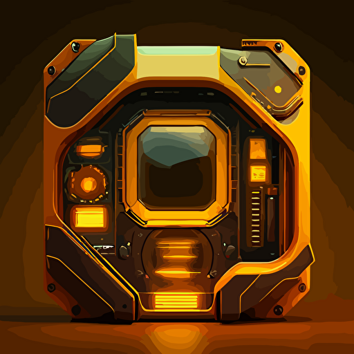 vector art, ui, sci fi, hd, amber color, tileable,