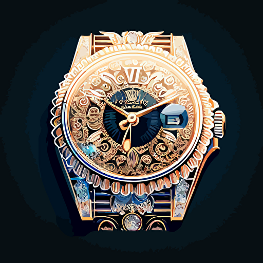 vector logo of an expensive iced out watch