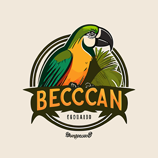 busca un logo en formato vectorial 2D con un guacamayo real en estilo boceto y fondo blanco, sin ningún color adicional. El diseño debe ser icónico, representativo y fácil de recordar y reconocer. Debe tener líneas gruesas y detalles precisos en el pico, ojos y plumas para transmitir la apariencia realista del guacamayo. Además, debe ser apropiado para serigrafía, bordados y otros productos promocionales y puede incluir elementos decorativos como hojas, ramas y flores en una cantidad limitada para mantener la simplicidad y claridad del diseño.