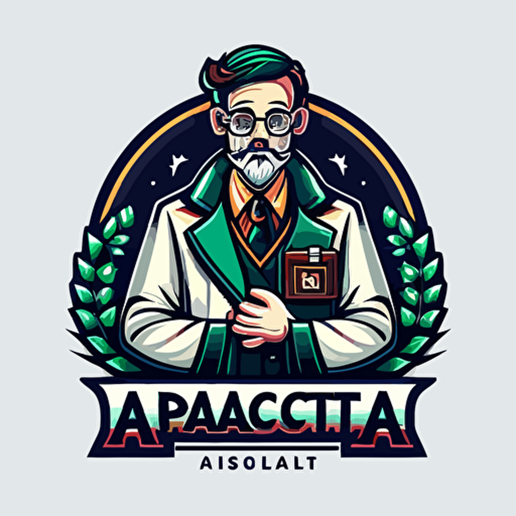 ai pharmacist mascot vector logo