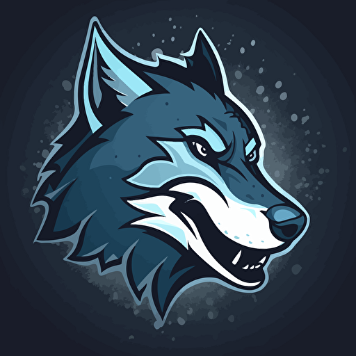 make a vector concept art for a soccer team logo of a Shark/wolf hybrid