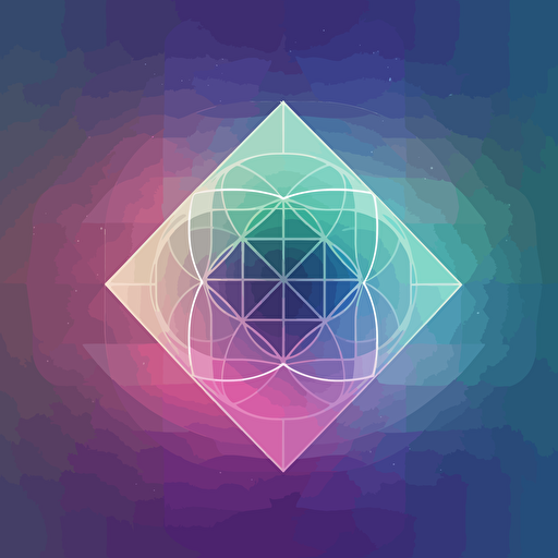 sacret geometry, meditation, ZEN, geometric, vector, flat design, minimalism. rgb, gradient