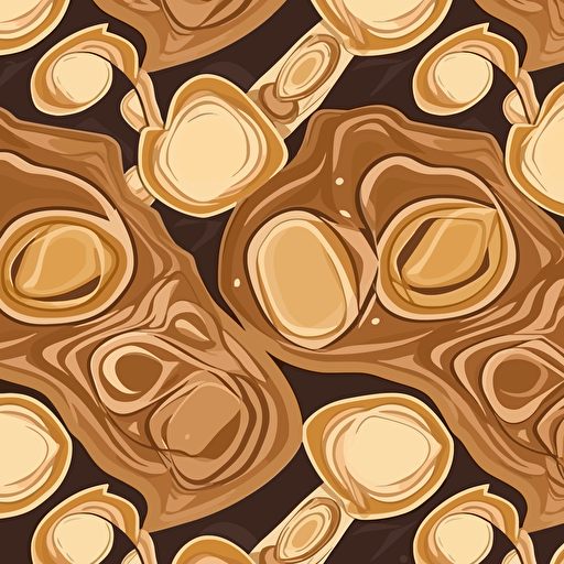 a vector label for a nut creme, mexican culture inpired, modern, seamless pattern.