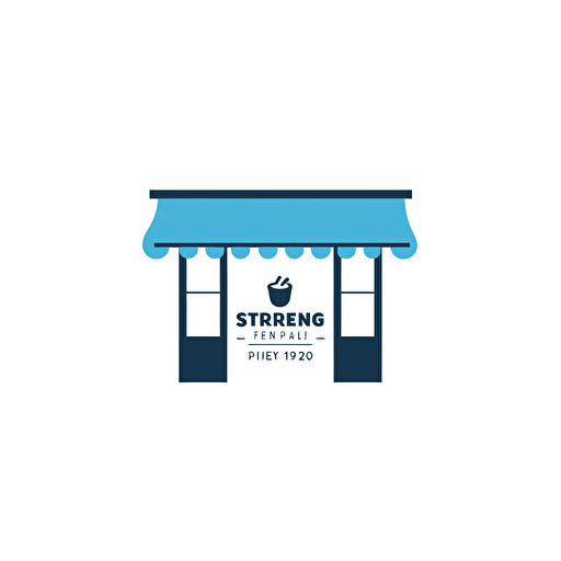 Simple logo for a opening windows and store name, vector logo, flat design, white back ground, minimal, logo style