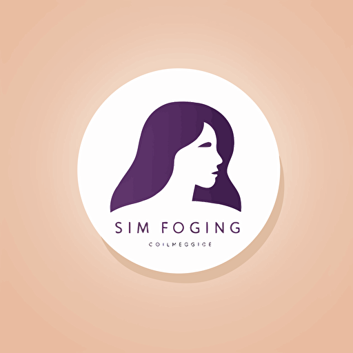 simple logo for Counselling Service, vector logo, flat design, white back ground, minimal, logo style