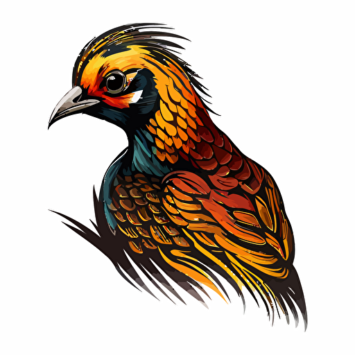 vector logo of golden pheasant for dog