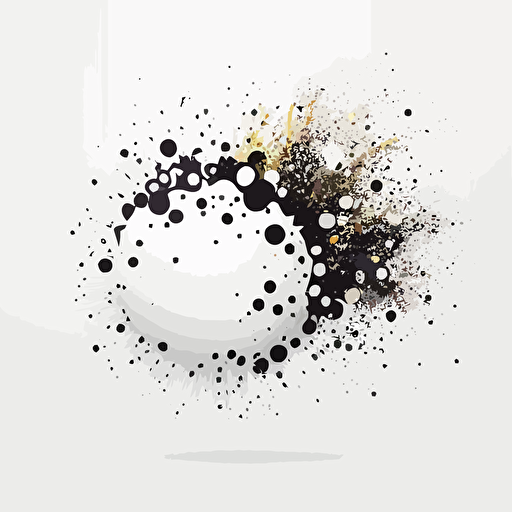 logo, web particles, flat, vector, white background