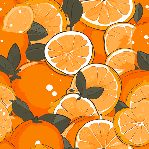 2d vector art of oranges