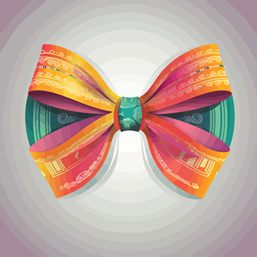 decroative abstract bow, vector art,