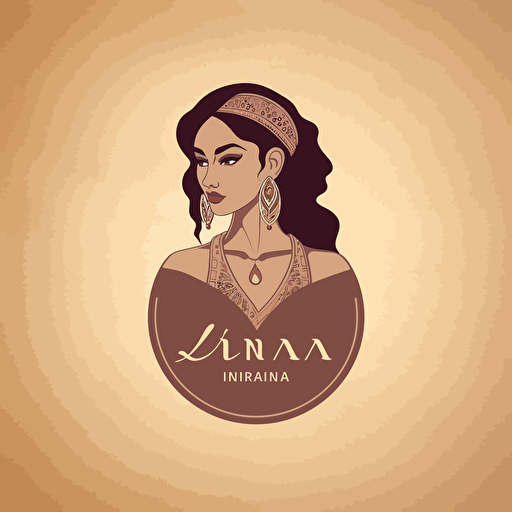 create a logo for womens clothing company called Inaara, which is about western and ethnic dress, minimilastic vector logo, pastel colours
