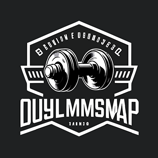 Dumbell gym logo, Vector logo