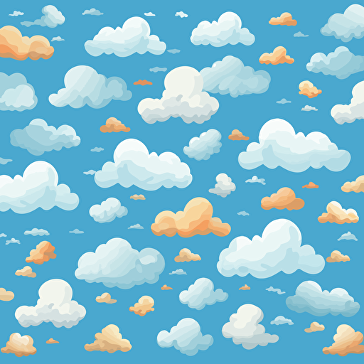 sky small clouds vector