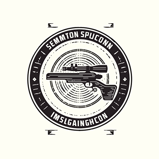 emblem logo for precision shooting, simple vector
