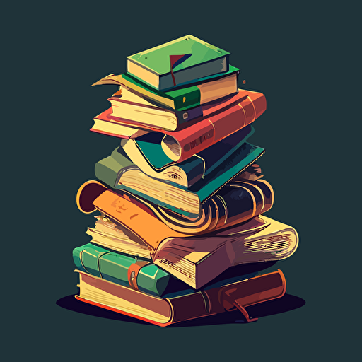 pile of books, vector,