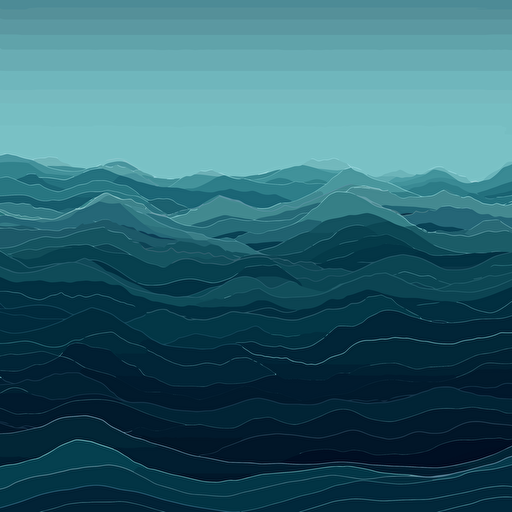 sea ​​waves in vector version, minimalism