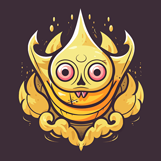 logo, vectorial style, djinn avatar, adventure time style