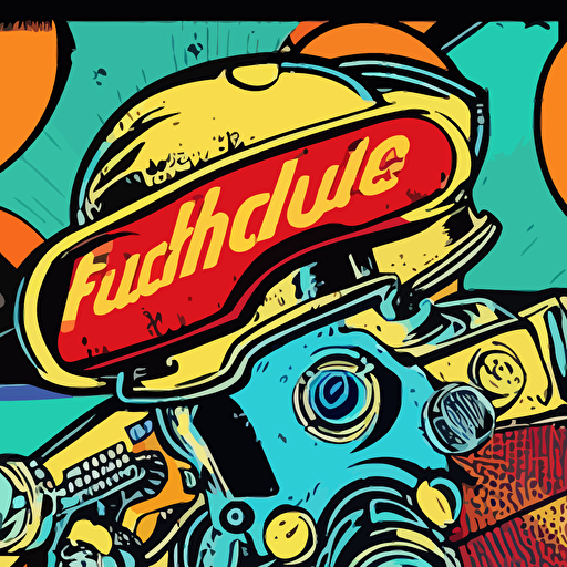 fallout 7 6 retro futurist illustration art butcher billy sticker colorful illustration highly detailed simple smooth clean vector curves jagged lines vector art smooth andy warhol style