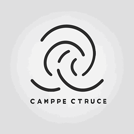 a triple C Logo design, simple, vector, minimalist, oversimplified, white background