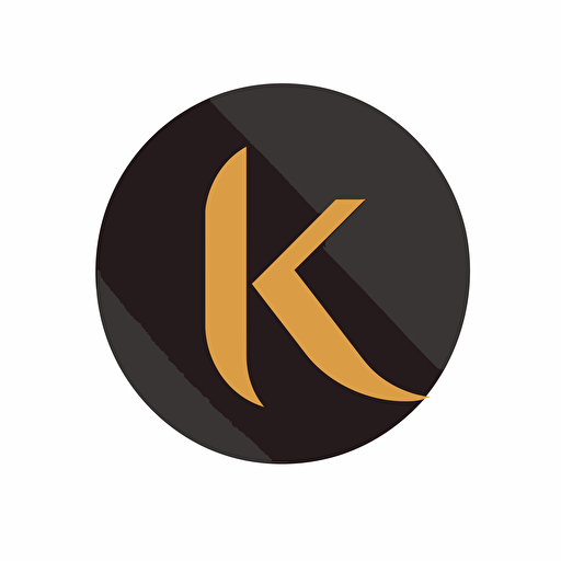 award winning simple k logo, vector, blank background