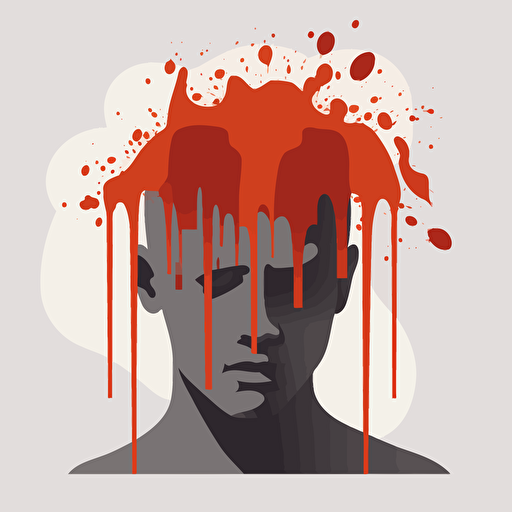 a simple, minimalistic illustration symbolising migraines. Vector art.