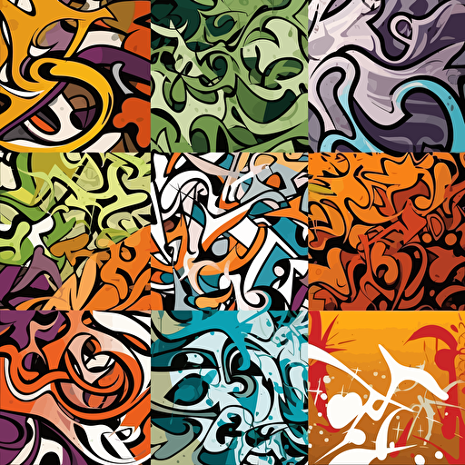 Graffiti vector patterns