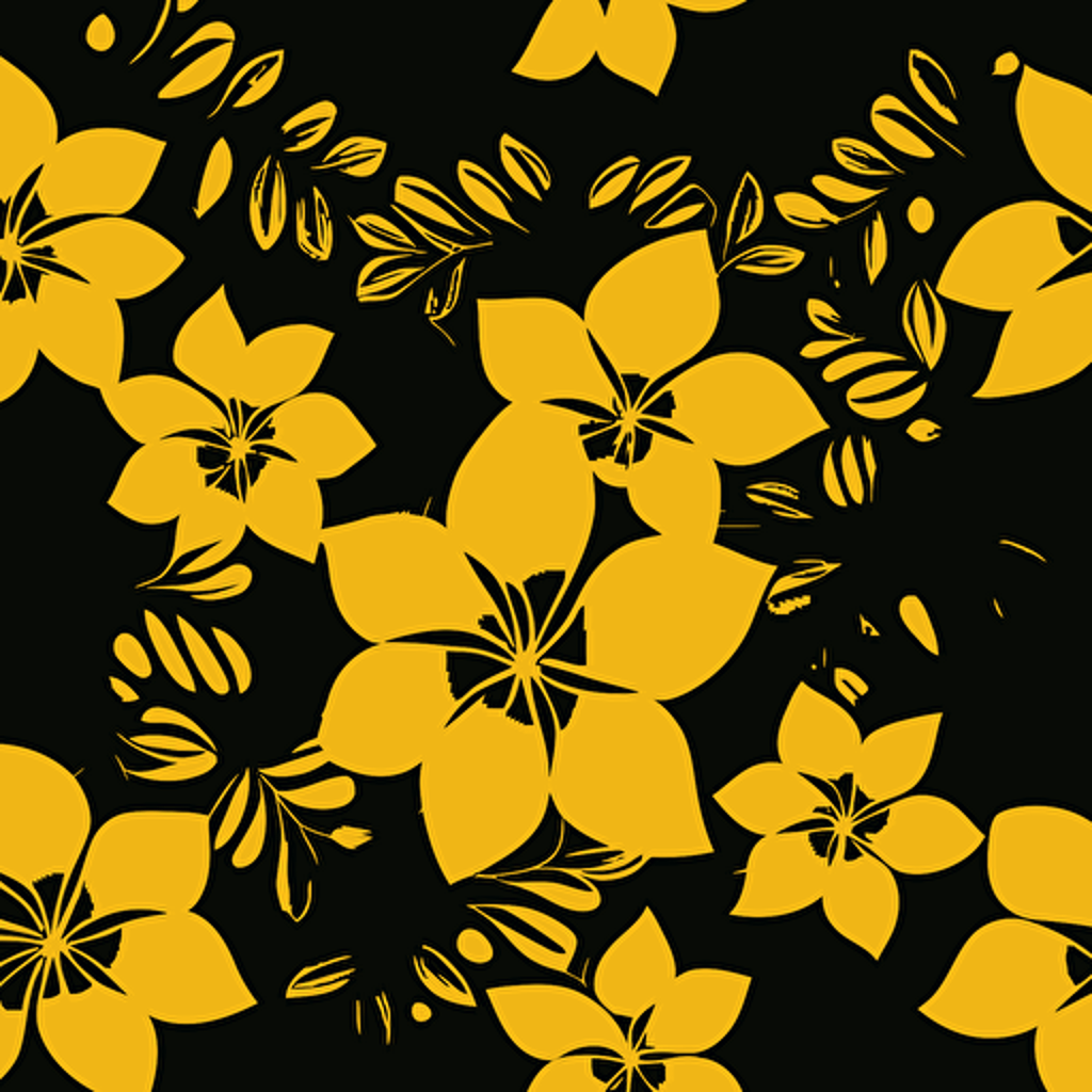 a puakenikeni lei seamless pattern, yellow in color, vector art style