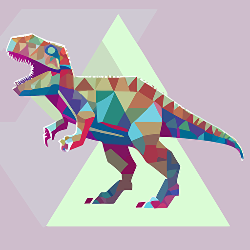 Tiled t-rex, flat, vector