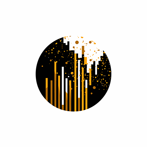 Midas touch of data analytics logo, simple, cyber, minimalistic, vector, white background