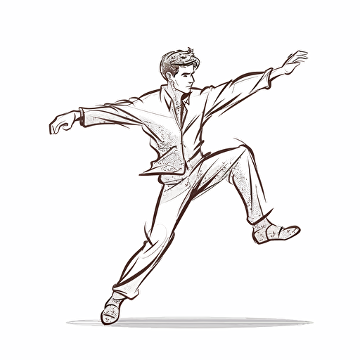sketch dynamic pose stamp No Shadow. Cartoon. Coloring page. Vector. Simple.