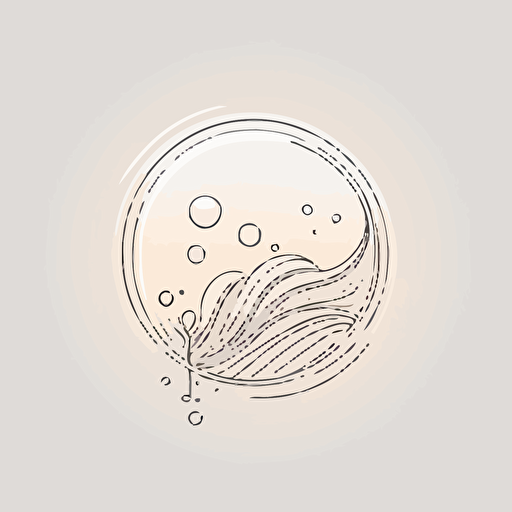 minimal line logo of a bubble, vector