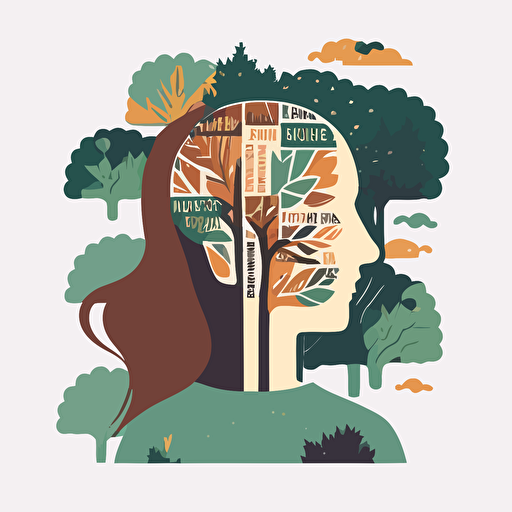 flat vector for mental health awareness