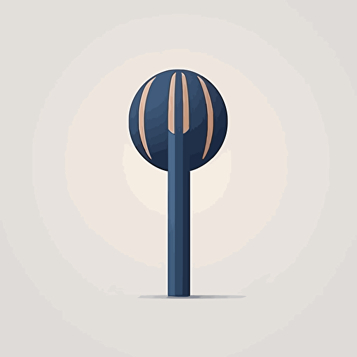 minimalist logo, blue wooden stake, in the style of nba team logo, flat design, vector render