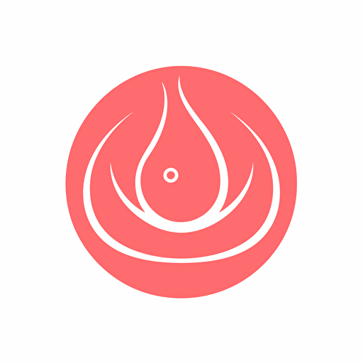A simple vector logo of a womb
