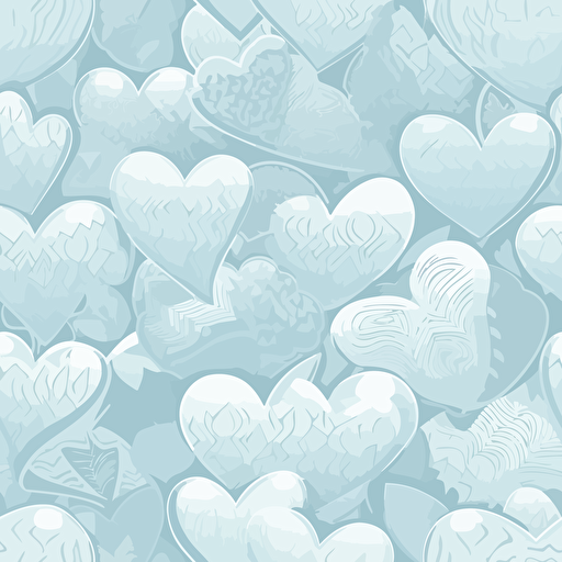 vector hearts , pastel blue color