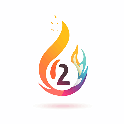 company logo with numbers , minimalistic style with energy, illustrated, flat, vector 2d with white background