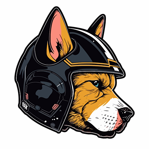 2/3 left side profile shot, cartoon anime 2d, Shiba Inu dark vador with helm, gummy colors, Vector illustration, white background