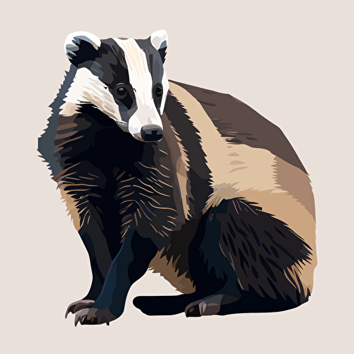 a vector of a european badger