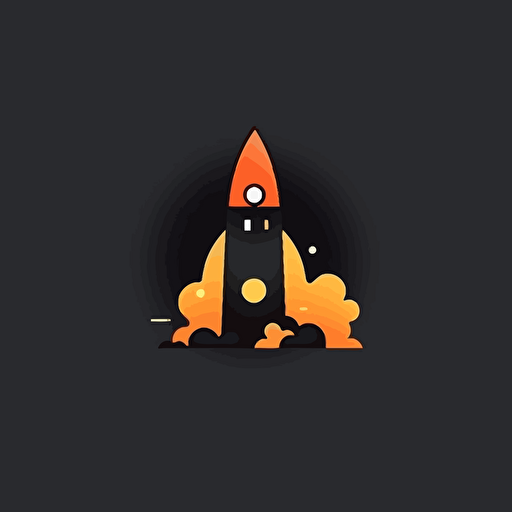 logo for a toy rocket building club, people buildig the toy rocket, minimalist, vector