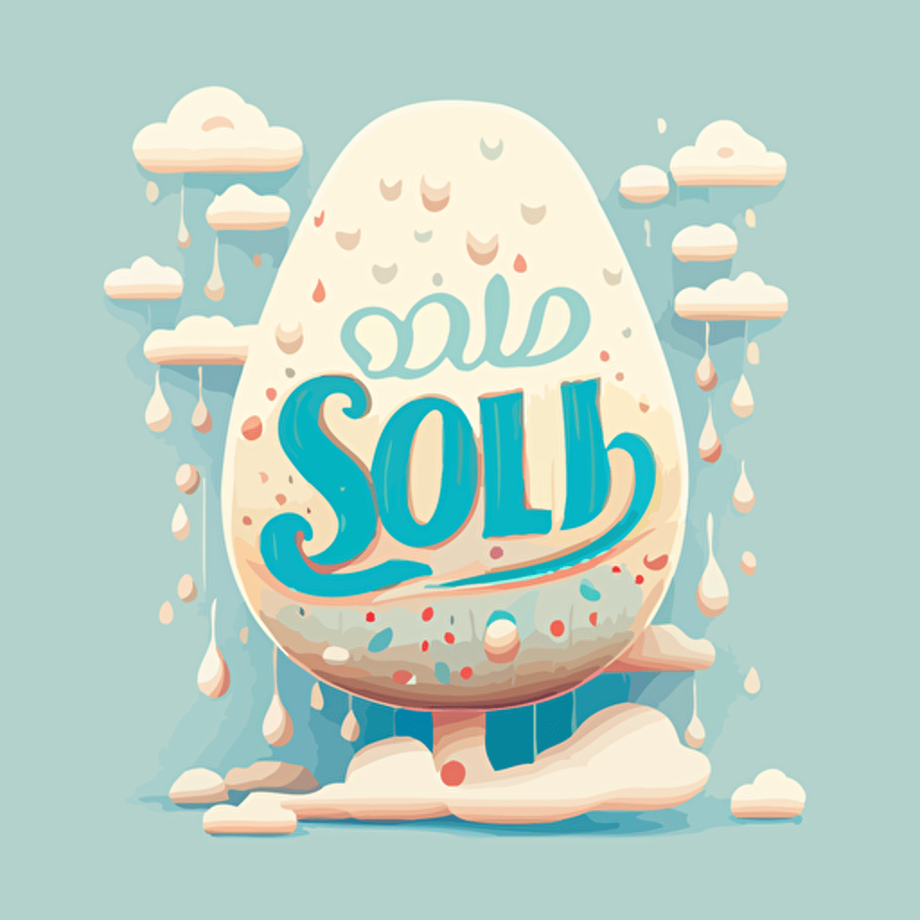 vector image, sign that says SOLD, soft illustration