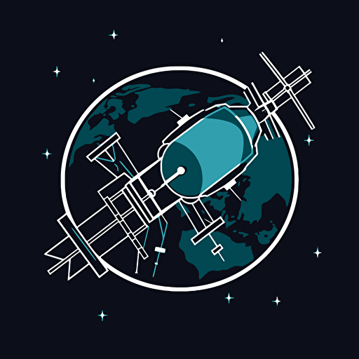 satellite logo, vector,