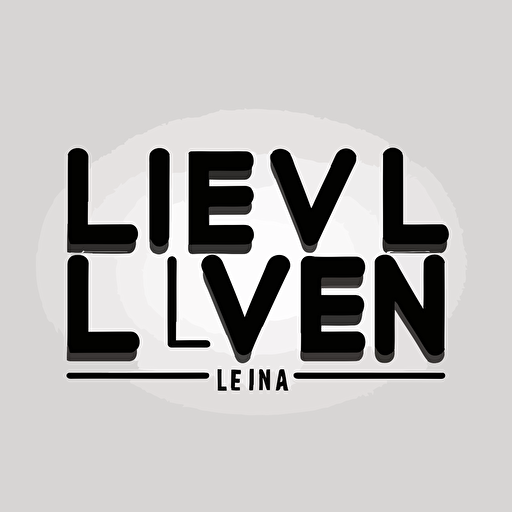 very simple modern smart iconic logo with the "LiveIn", black vector, on white background