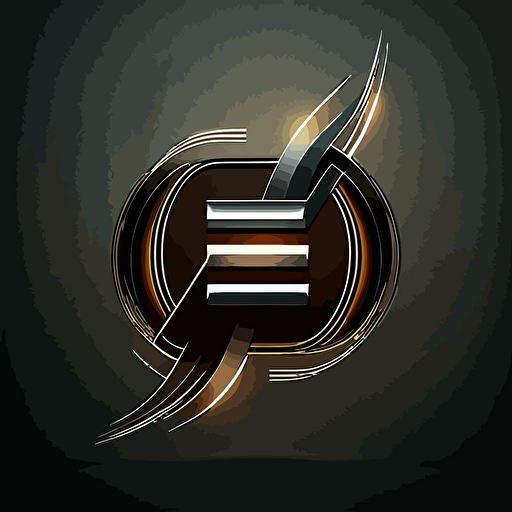 the letter E, clean, minimalist, emblem, vector logo , for a sound and lighting business