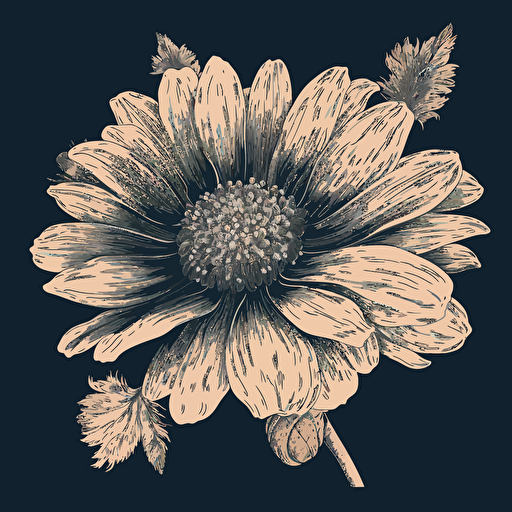 vector flower low details,