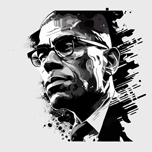 Malcolm X vector art