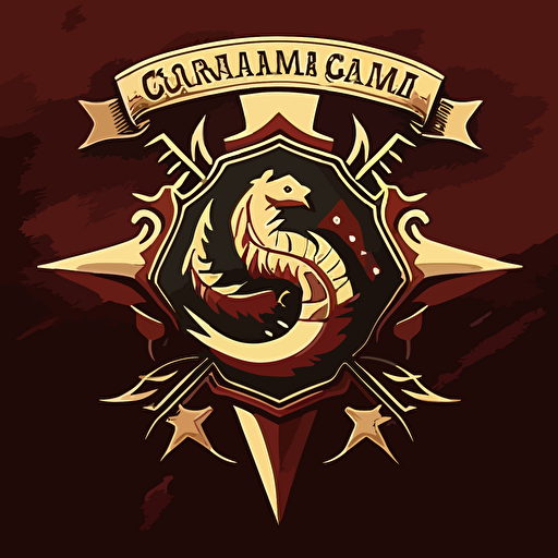 Create a vector logo that combines the spirit of wargaming and camaraderie. The design should feature elements that represent Colorado, such as the state flag. Include symbols of Age of Sigmar, like the twin-tailed comet.