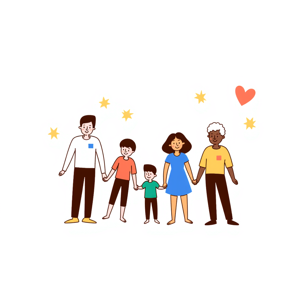 a family at the beach