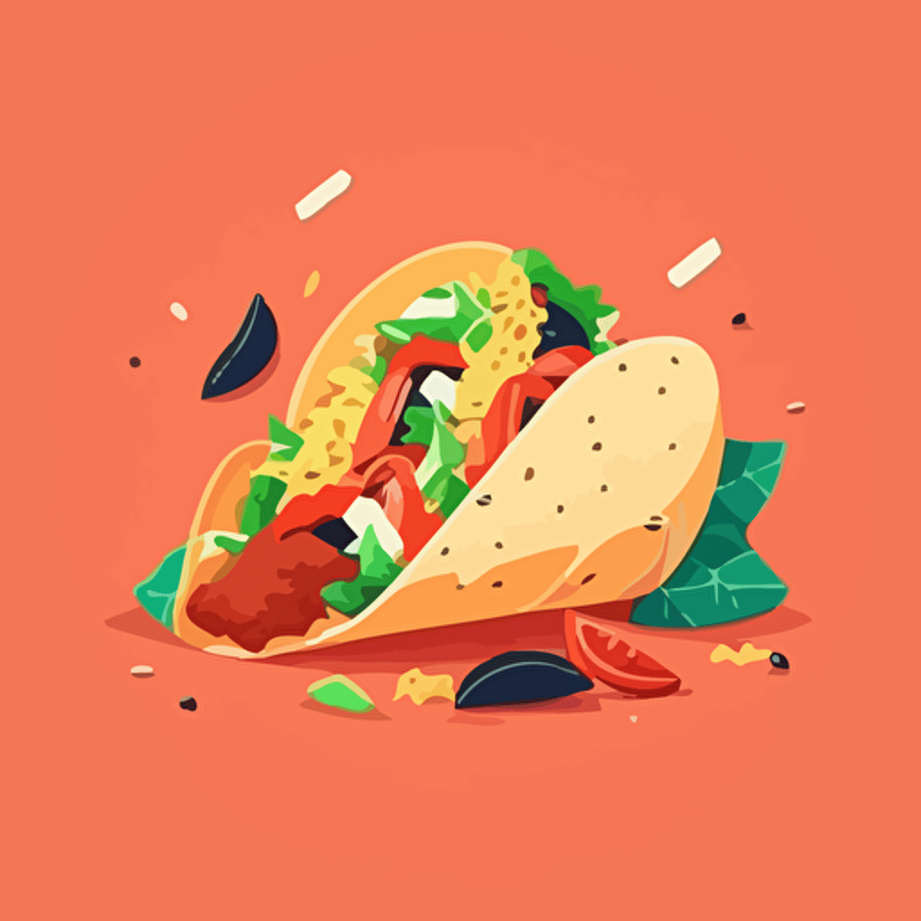 flat vector illustration of tacos