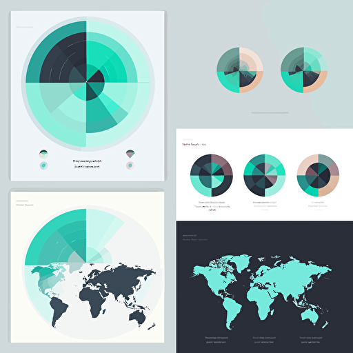 simple clean minimalistic, earth data visualisation company, vector, solid colors